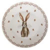 Ontbijt/gebaksbord Rustic Easter Bunny 20 cm