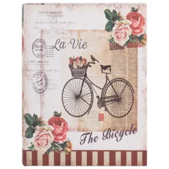 Opbergdozen set van 3 houten boeken fiets