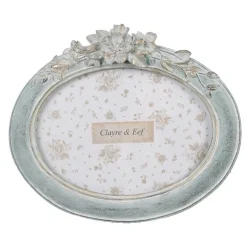 Ovale fotolijst bloem groen 13*18