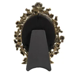 Ovale fotolijst met roosjes en steentjes 9*13