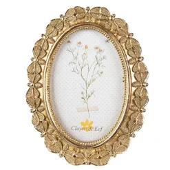 Ovale fotolijst vlinders goudkleur 10*15
