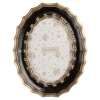 Ovale fotolijst zwart/goud 10*15