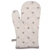 Ovenhandschoen Love It hartjes beige/grijs