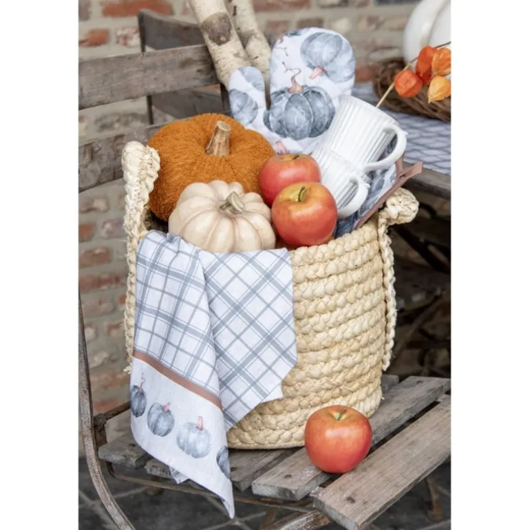 Ovenhandschoen pompoen grijs