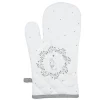 Ovenhandschoen wit/grijs kat