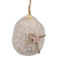 Paashanger ei beige stof 7cm