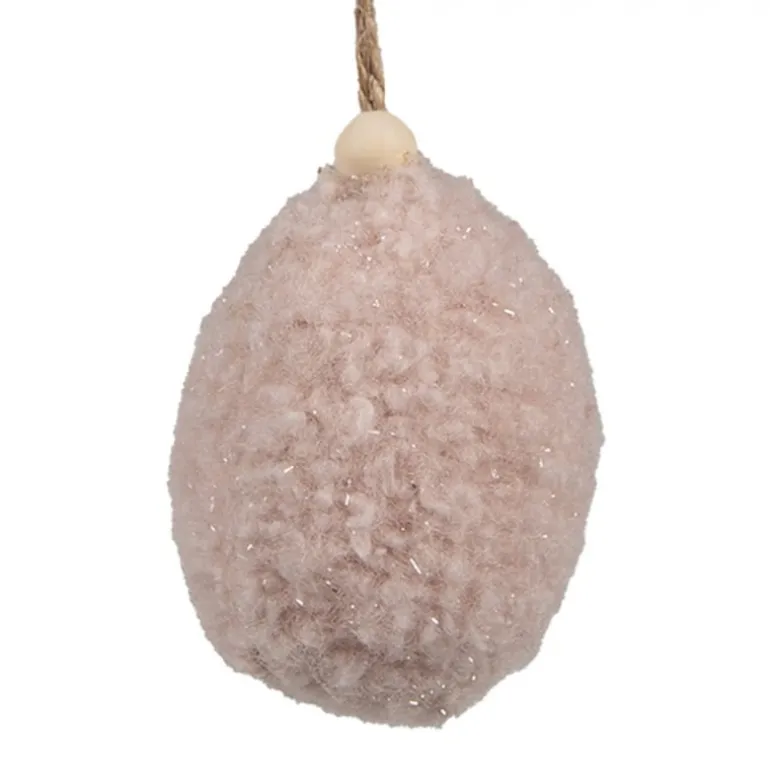 Paashanger ei roze stof 7cm