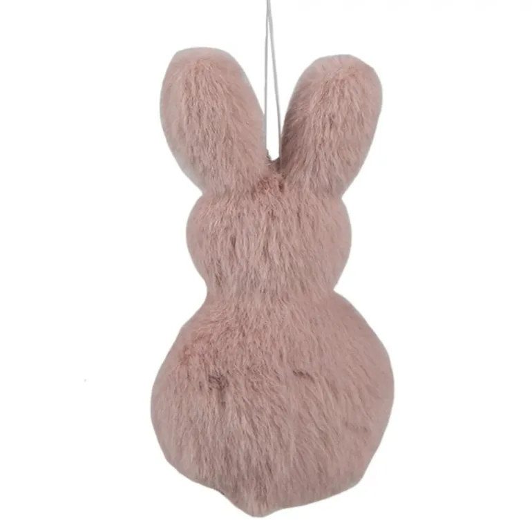 Paashanger konijn roze pluche 11 cm