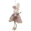 Paashanger konijntje met jurkje roze 16 cm
