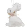 Paashanger pluche konijntje wit 10cm
