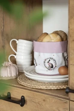 Pannenlap haas en roosjes roze