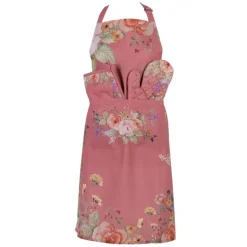 Pannenlap roze met bloemen