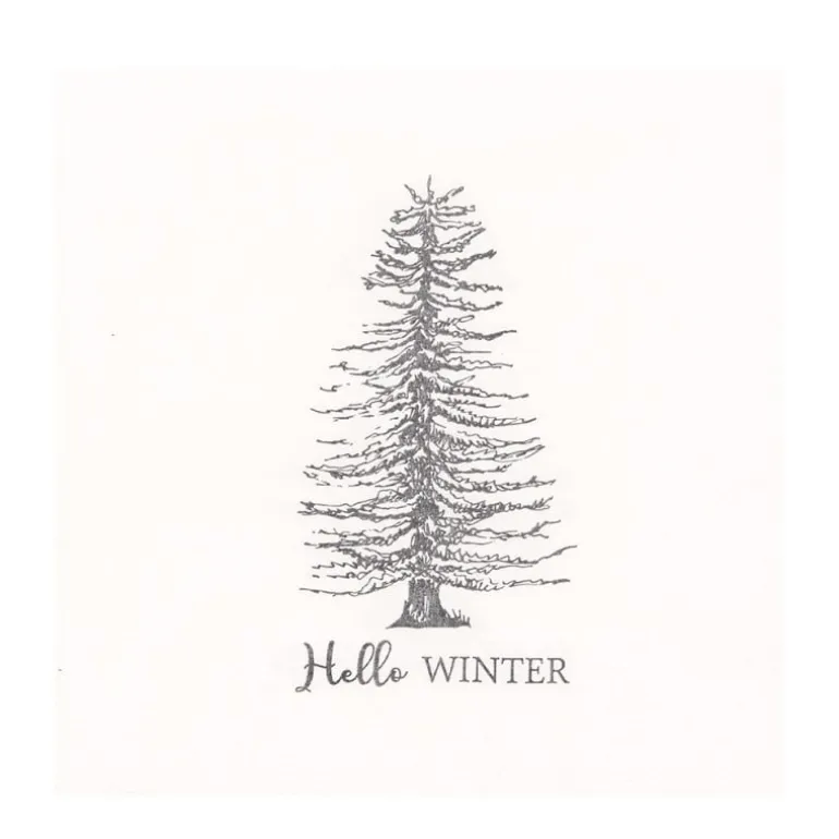 Papieren servetten wit (20) winter