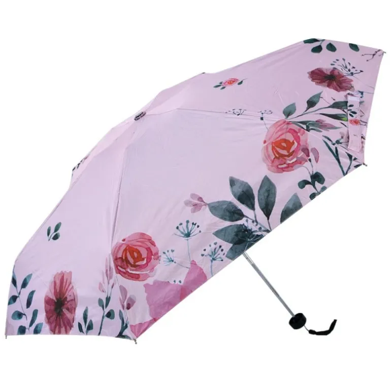 Paraplu bloemen roze 92cm