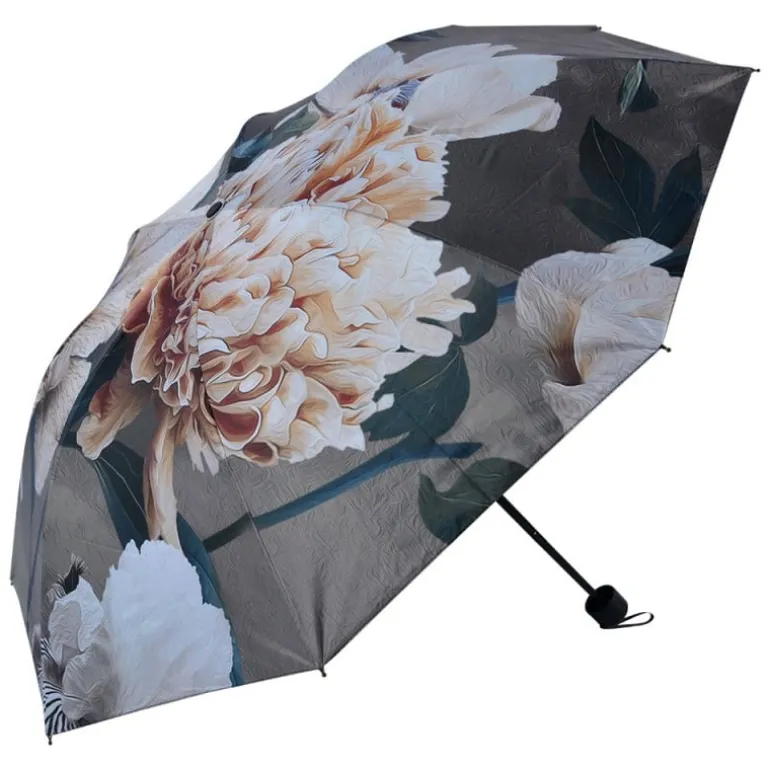 Paraplu met bloemen groen 95cm