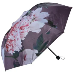 Paraplu met bloemen paars 95cm