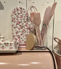 Pastelroze silicone borstel 21cm