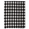 Plaid geruit zwart/wit 130*170