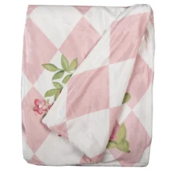 Plaid roze ruit roos 130*170