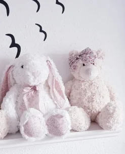 Pluche teddybeer met strik 40cm