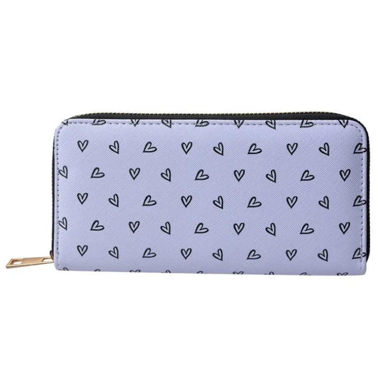 Portemonnee wit hartje zwart