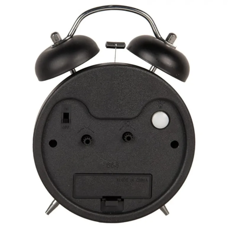 Retro wekker zwart 9*13