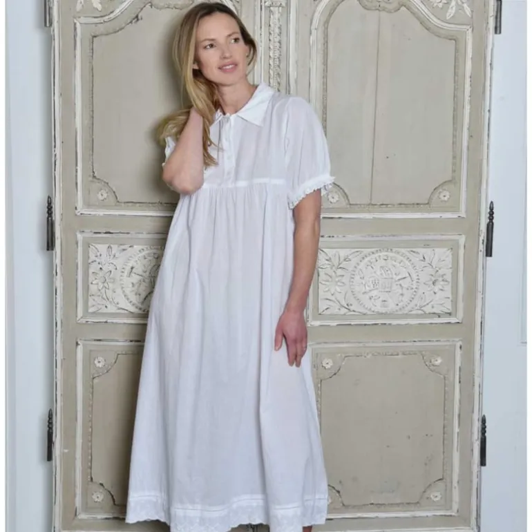 Romantisch nachthemd Agatha korte mouw