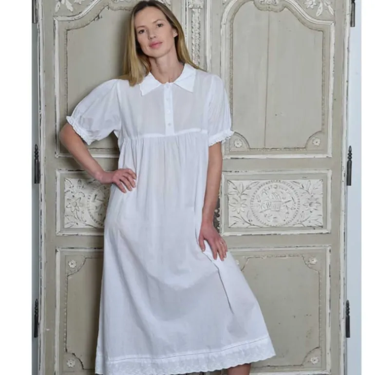 Romantisch nachthemd Agatha korte mouw