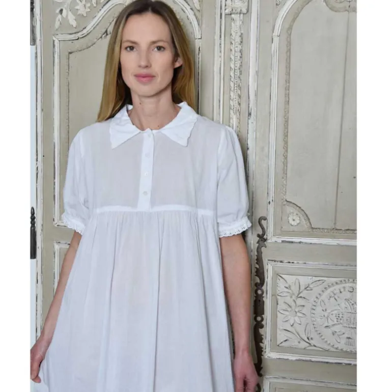 Romantisch nachthemd Agatha korte mouw