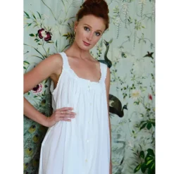 Romantisch nachthemd broderie Jodie wit