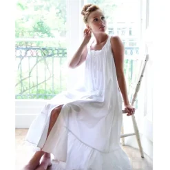 Romantisch nachthemd broderie Jodie wit