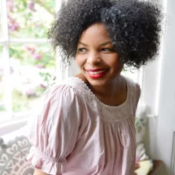 Romantisch nachthemd Juliet broderie zachtroze