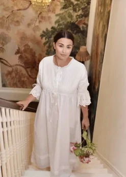 Romantisch nachthemd June wit