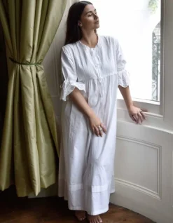 Romantisch nachthemd June wit