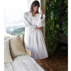 Romantisch nachthemd lange mouw Anna