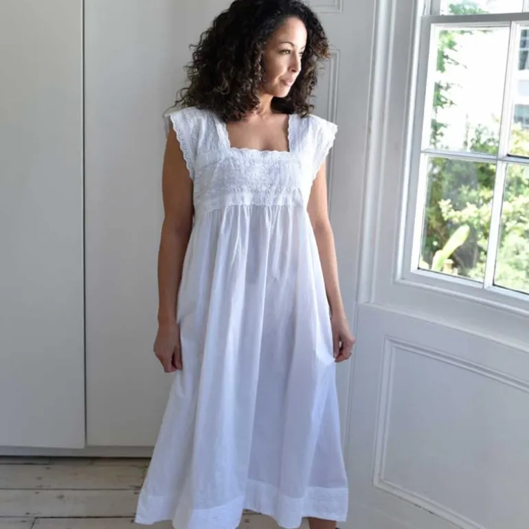 Romantisch nachthemd Pearl wit