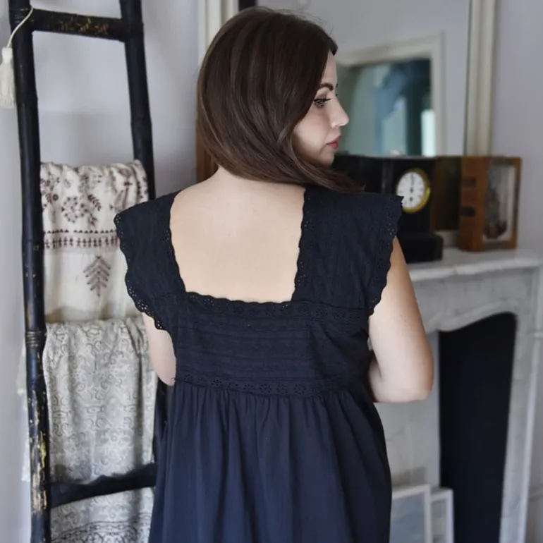 Romantisch nachthemd Pearl zwart