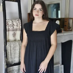 Romantisch nachthemd Pearl zwart