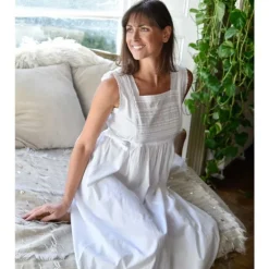 Romantisch nachthemd wit Lorna