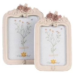 Romantische fotolijst roze met roosjes 10*15