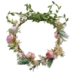 Romantische haarband roosjes groen