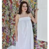 Romantische nachthemd Francesca smock wit