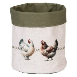 Rond broodmandje boerderij kippen