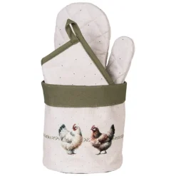 Rond broodmandje boerderij kippen