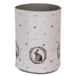 Rond broodmandje haas en roosjes groen