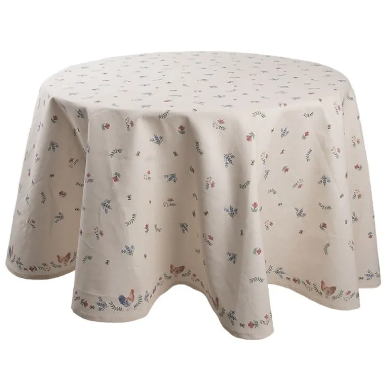 Rond tafelkleed Chicken and Rooster 170cm