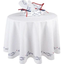 Rond tafelkleed Sun Sea and Fish 170 cm