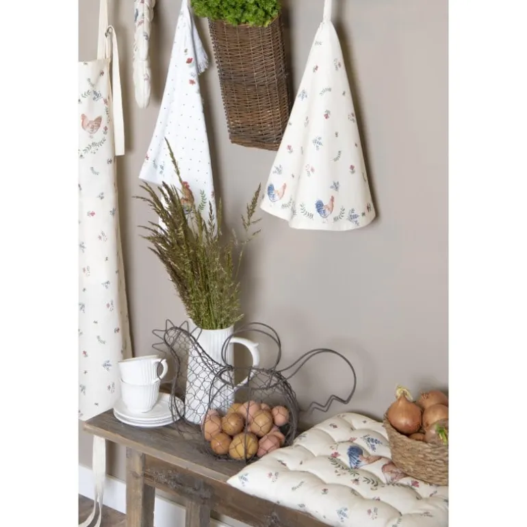 Ronde keukendoek Chicken and Rooster