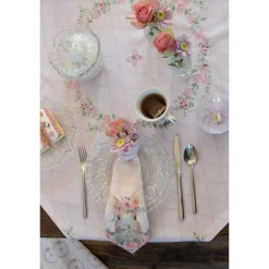 Ronde keukendoek Floral Easter Bunny