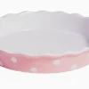 Roze taartvorm met witte dots 26,5 cm